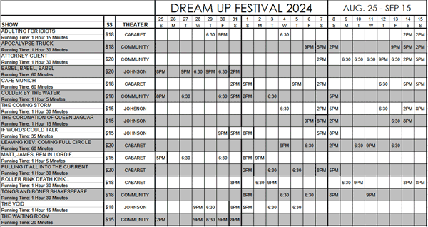 Dream Up Festival 2024 Calendar image